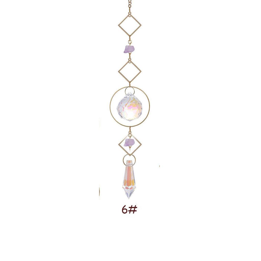 Suncatcher Crystal Wind Chimes Light Catcher Rainbow Prism Maker Chakra Crystal Hanging Pendant Window Home Garden Decoration