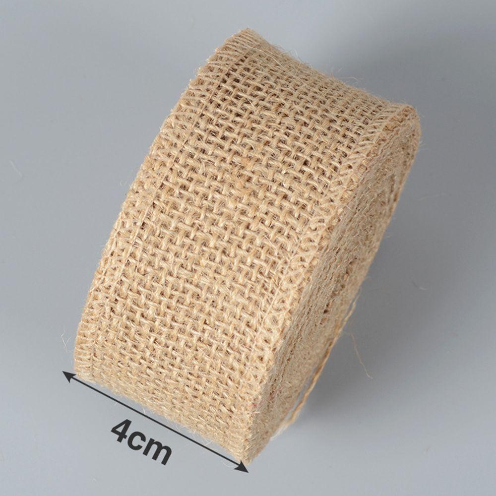 5Meters/Roll Material Party Crafts Bag Warrping Jute Burlap Ribbon Wedding Decorative Gift Packing