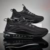 Spring men's shoes fly-woven mesh breathable sports shoes casual shoes air cushion shock absorption and height increase running shoes