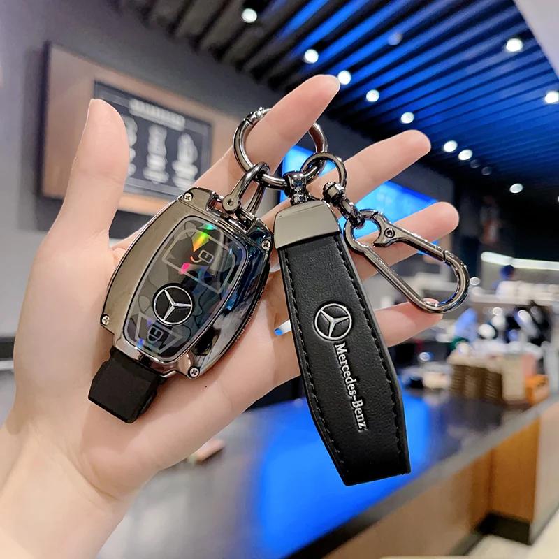 VFO1 Car Key Case Cover Key Bag Accessories For Mercedes Benz A B C S Class AMG GLA CLA GLC W176 W221 W204 W205 Shell Fob Keychain