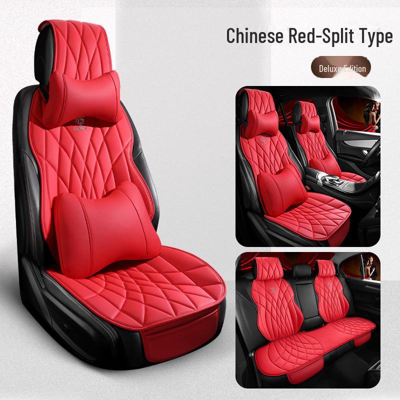 Универсальный комплект подушек для автомобильного сиденья из дышащей кожи наппа - 3 предмета, всесезонный, перфорированный, чехол для заднего сиденья, однокомпонентная подушка для маленького автомобиля