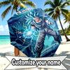 Custom Name Personalized Dragon Ball Print Umbrella, Auto Open Close, 8‑Rib Sturdy Frame, Commute Camping Hiking Use, Birthday Gift