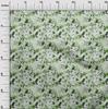 oneOone Cotton Flex Green Fabric Watercolor Floral Craft Projects Decor Fabric Printed By The Yard 40 Inch