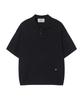 BEYOND CLOSET [Collection Line] Weaving Collar Detail Cotton Knit Black
