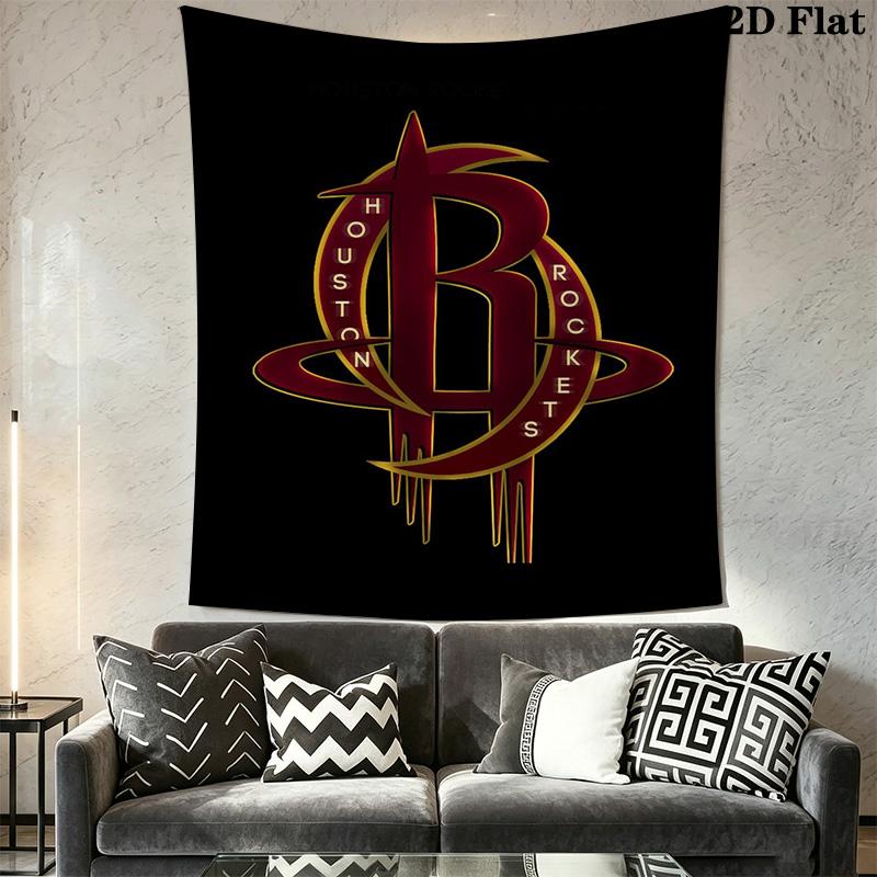 Постельное белье с принтом логотипа баскетбольной команды Rockets 1 пододеяльник 2 наволочки без наполнителя Подарок на Рождество День рождения