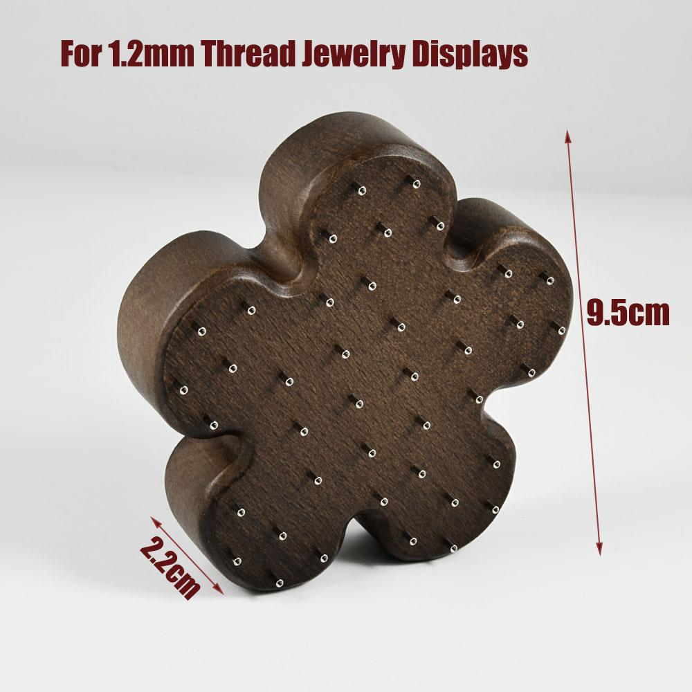 1 шт. деревянная витрина для пирсинга, футляры в форме цветка и сердца, подставка для сережек, пирсинга живота, губ, языка, ювелирных изделий из цельного дерева