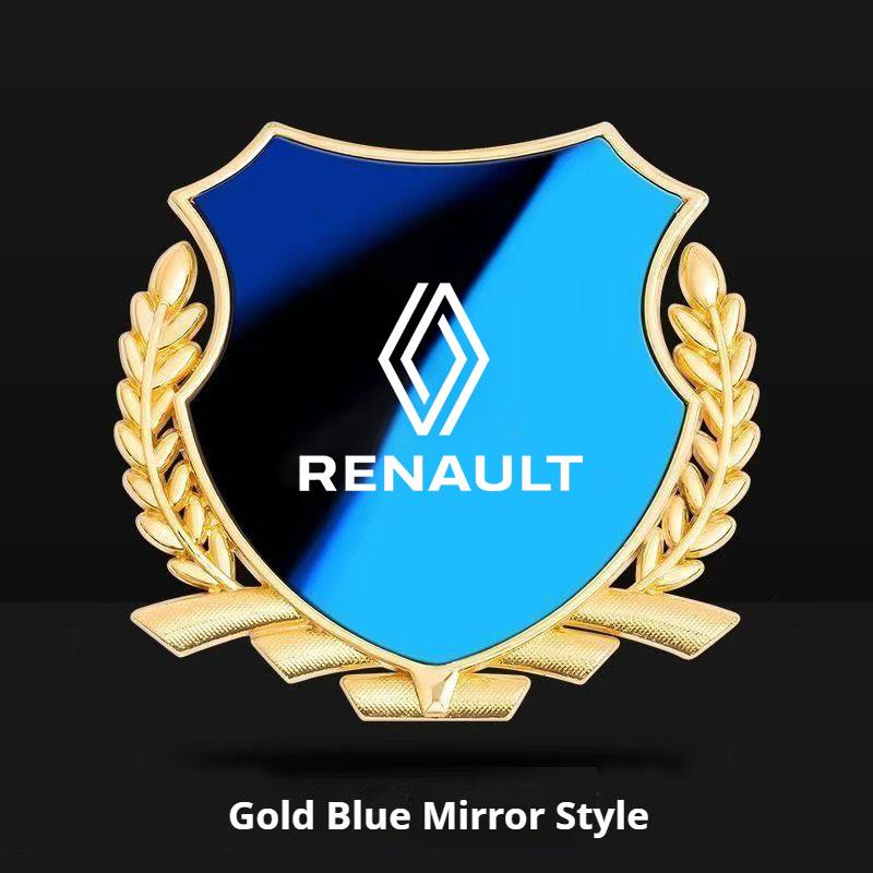 For Renault 2026 New Hub Caps Metal Car Trunk Window Side Emblem Badge Decal Sticker For Renault Clio Megane Trafic Captur Maste