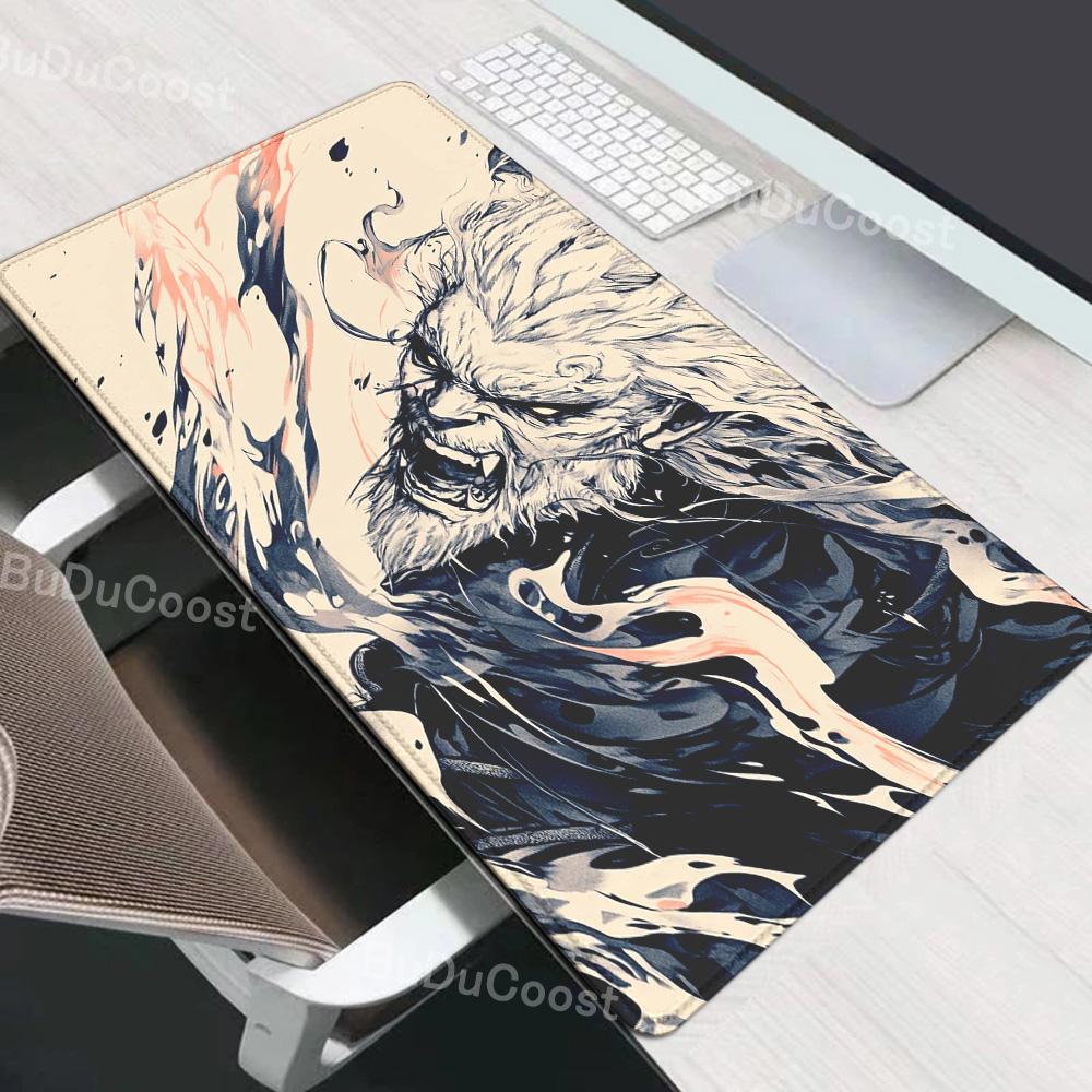 Black Myth Wukong Игровые коврики для мыши Супербольшие Аниме Коврики для стола Геймерский teclado Игровой коврик для клавиатуры Резиновый нескользящий Заблокированный край коврик для мыши