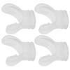 4pcs Transparent Silicone Bite Mouthpiece NonToxic Odourless for Professional Diving