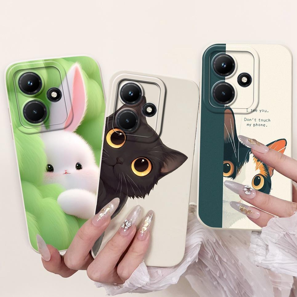 Чехол Panda Rabbit для Infinix Hot 30i 30Play NFC Чехол для телефона Hot 40 40Pro 40i Мягкий силикон Мультяшная задняя крышка Защита камеры