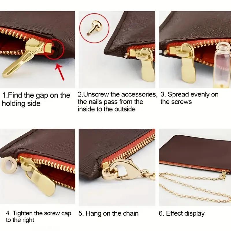 1 шт. Пряжка для зазора молнии, Аксессуары для модификации сумки, Сумка со старым цветочным принтом, Детали для модификации внутреннего кармана, Фурнитура, Регулировочная пряжка