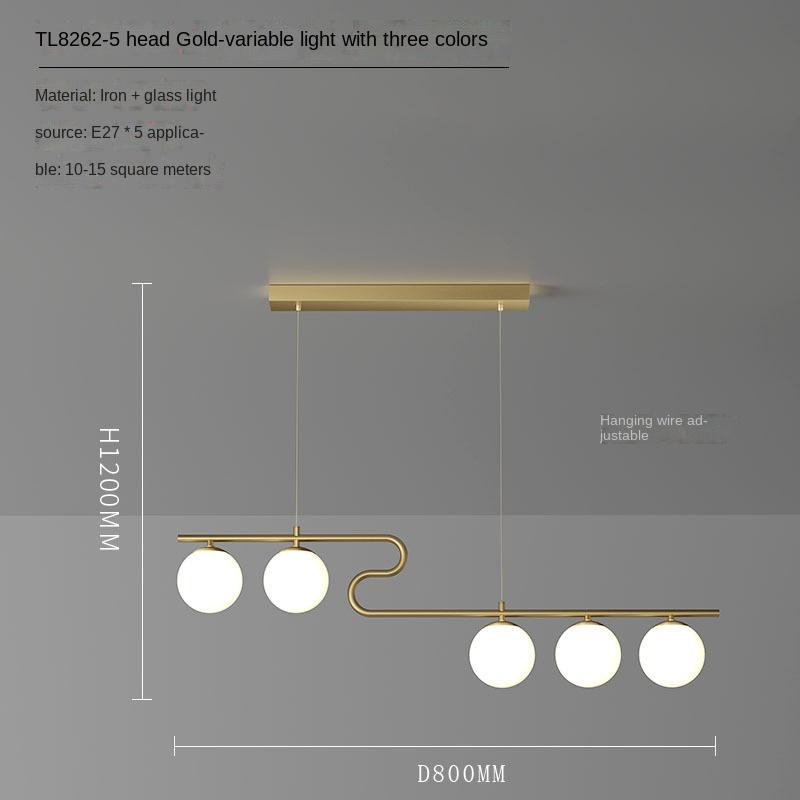 Подвесной светильник Nordic Golden Lustre, светодиодный стеклянный шар, потолочный подвесной светильник для столовой, гостиной, кухонного острова, внутреннего декора