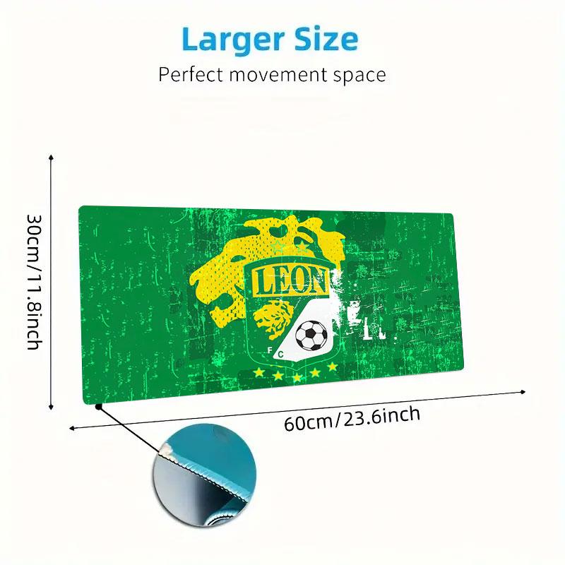 Leon Youth FC Mouse Pad, Large Gaming Desk Mat, Non-slip XXL Mousepad for Laptop & Tablet, Mini PC Playmat with Stitched Edges