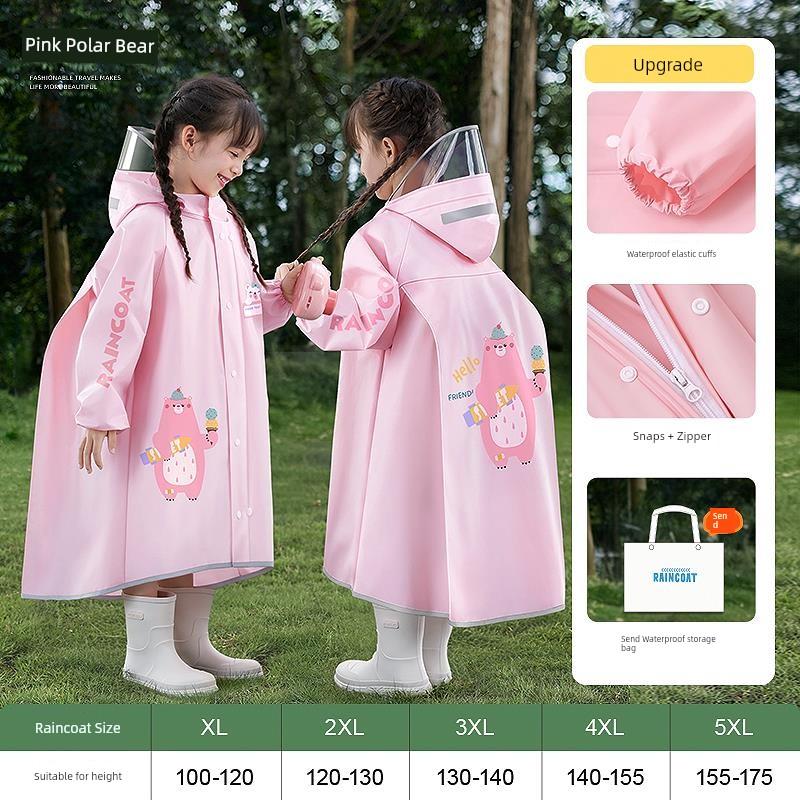 Raincoat for Students for School Children Raincoat for Kindergarten Boys Girls Schoolbag Position 2025 New Poncho