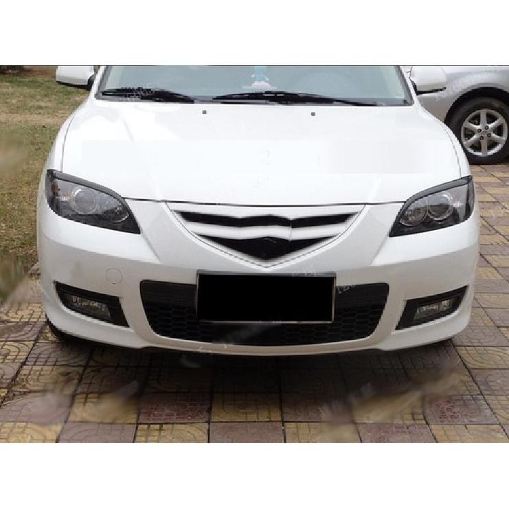 Накладка на передние фары из углеродного волокна, накладки-брови для Mazda 3 4-дверный 07-11