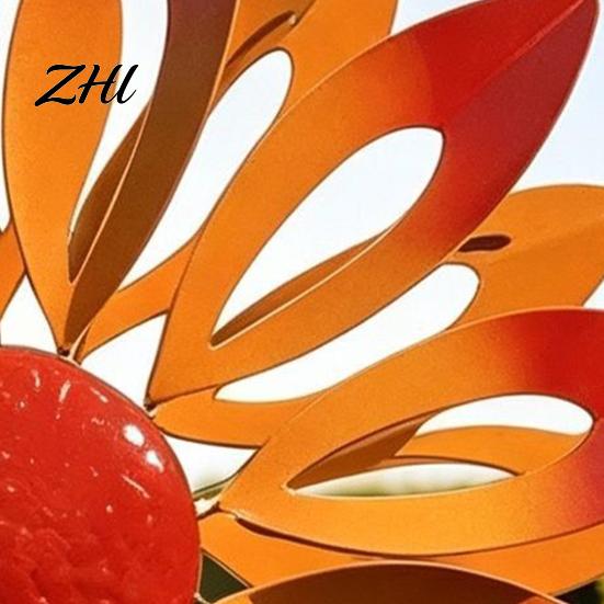 Metal Wind Spinner for Balcony Flower Spinner, 29.5" with Stake, Outdoor Decorative Garden Rust Resistant Windmill Yard Lawn Patio Decoration Home