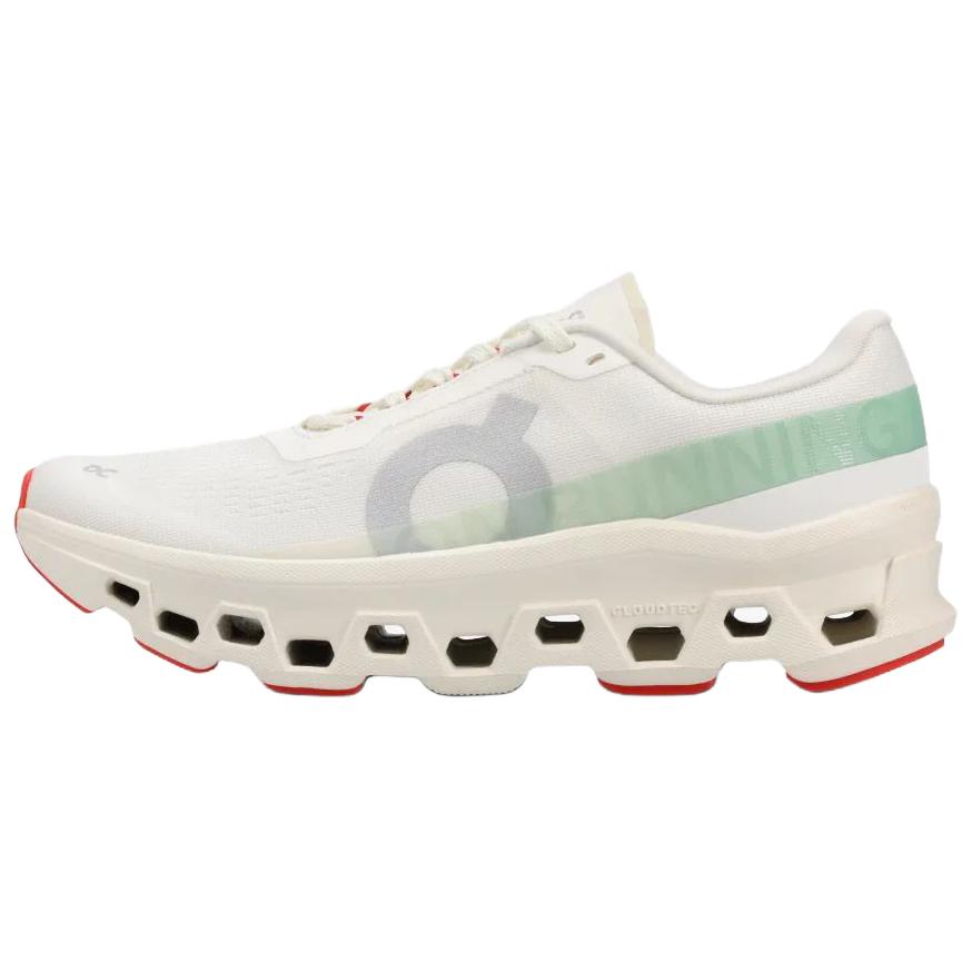 On Cloudmonster 1 Rebound Running Shoes Women's Beige Green 3WF30481057