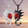 1 пара necklaces Ангел и Дьявол Парные matching necklaces Подвески Крылья Ангела и Дьявола Matching Jewelry Подарки Ей Ему День Святого Валентина