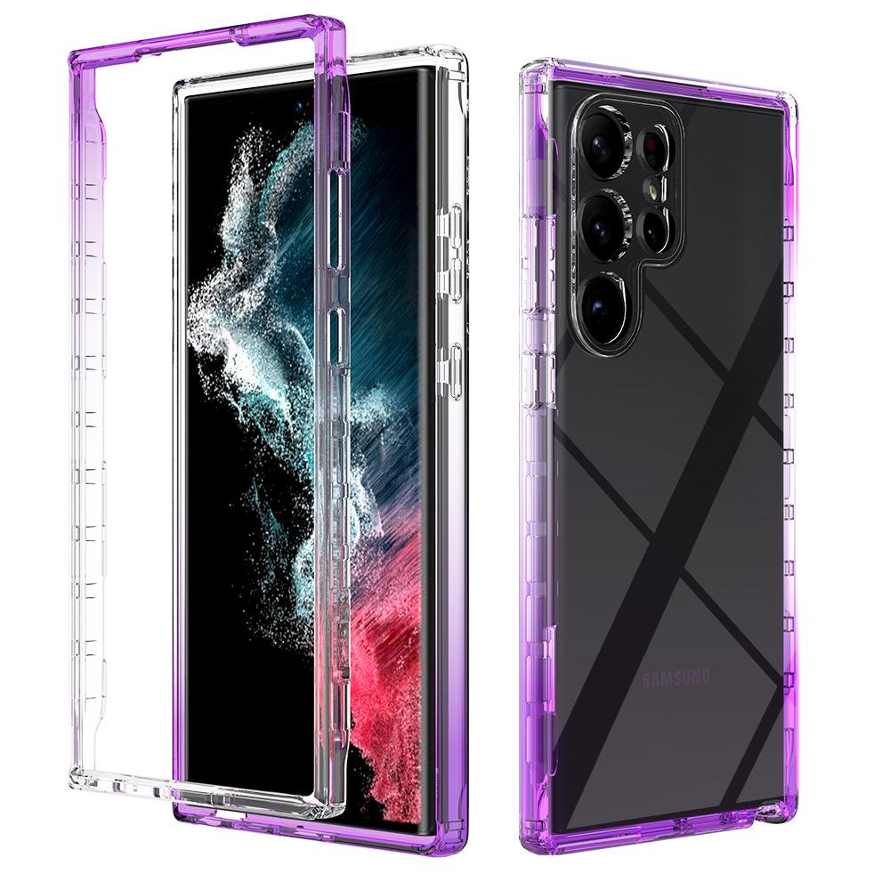Прозрачный градиентный чехол для телефона Samsung S24, S23FE, S23, S23 Ultra, S22, S21, S20FE