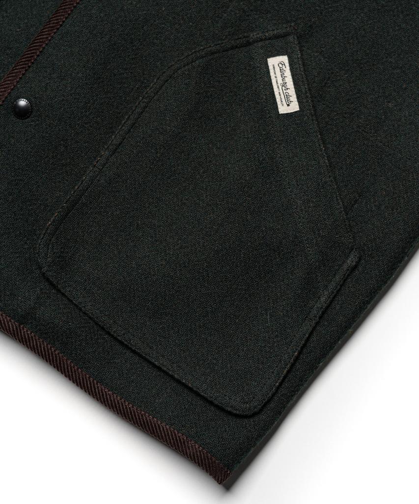 Edinburgh Club Wool Blended Herringbone Hunting Jacket [D/Green]