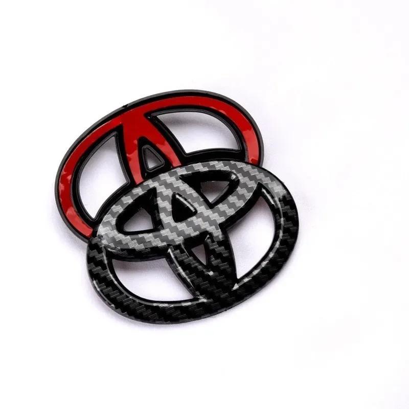 Car Steering Wheel Center Logo Styling Emblem Badge 6.5x4.5cm Sticker for Toyota Corolla Camry RAV4 Yaris Vios Hilux Prius CHR