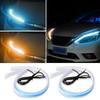 2Pcs Car LED Headlight Strips Super Bright Flexible Waterproof Easy Installation LED Daytime Running Light Strips Universal Auto Accessories