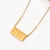 316L Stainless Steel Block Digit Necklaces Foxanry Trendy Simple Creative Design Non-fading Party Jewelry Gifts EL0035