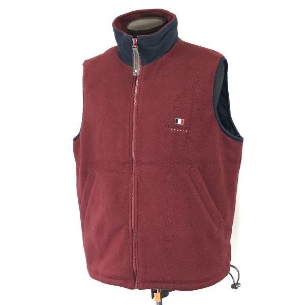 KENSHO ABE SPORTS Флисовый жилет на молнии винно-красный размер 5 L XL Япония(ИСПОЛЬЗОВАЛ)