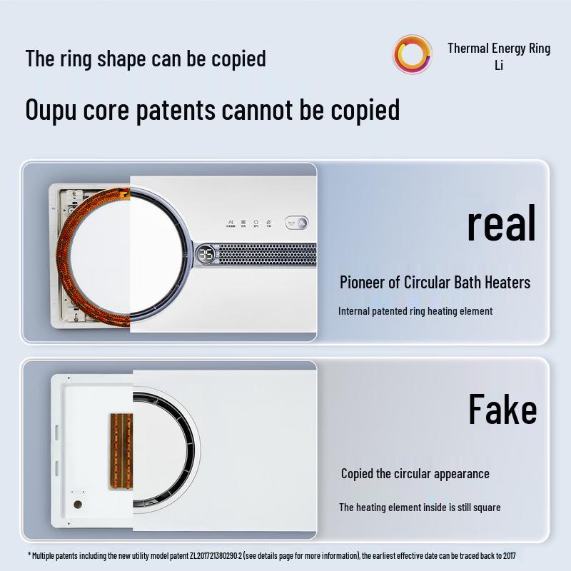 AUPU Q360 Smart Integrated Bathroom Heater with Lighting and Exhaust