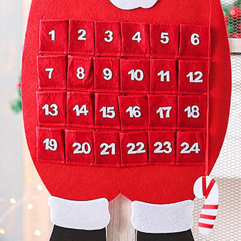 Рождественские украшения с оленями, календарь обратного отсчета, старик, настенная атмосфера, снеговик