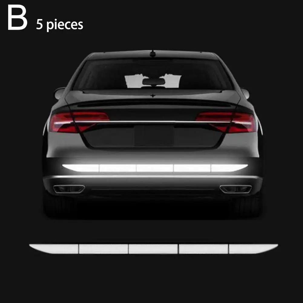 Наклейка на автомобиль Светоотражающая предупреждающая лента безопасности Анти-столкновения Автомобильные наклейки Светоотражающие предупреждающие светоотражающие аксессуары для багажника H2J4