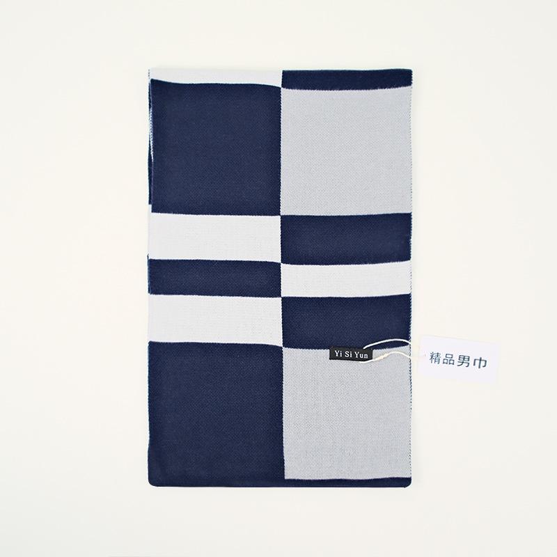 Men's Classic Winter Scarf Cashmere Feel Winter Scarves Long Formal Soft Scarf for Men Casual Scarves Luxuriously Plaid Scarf