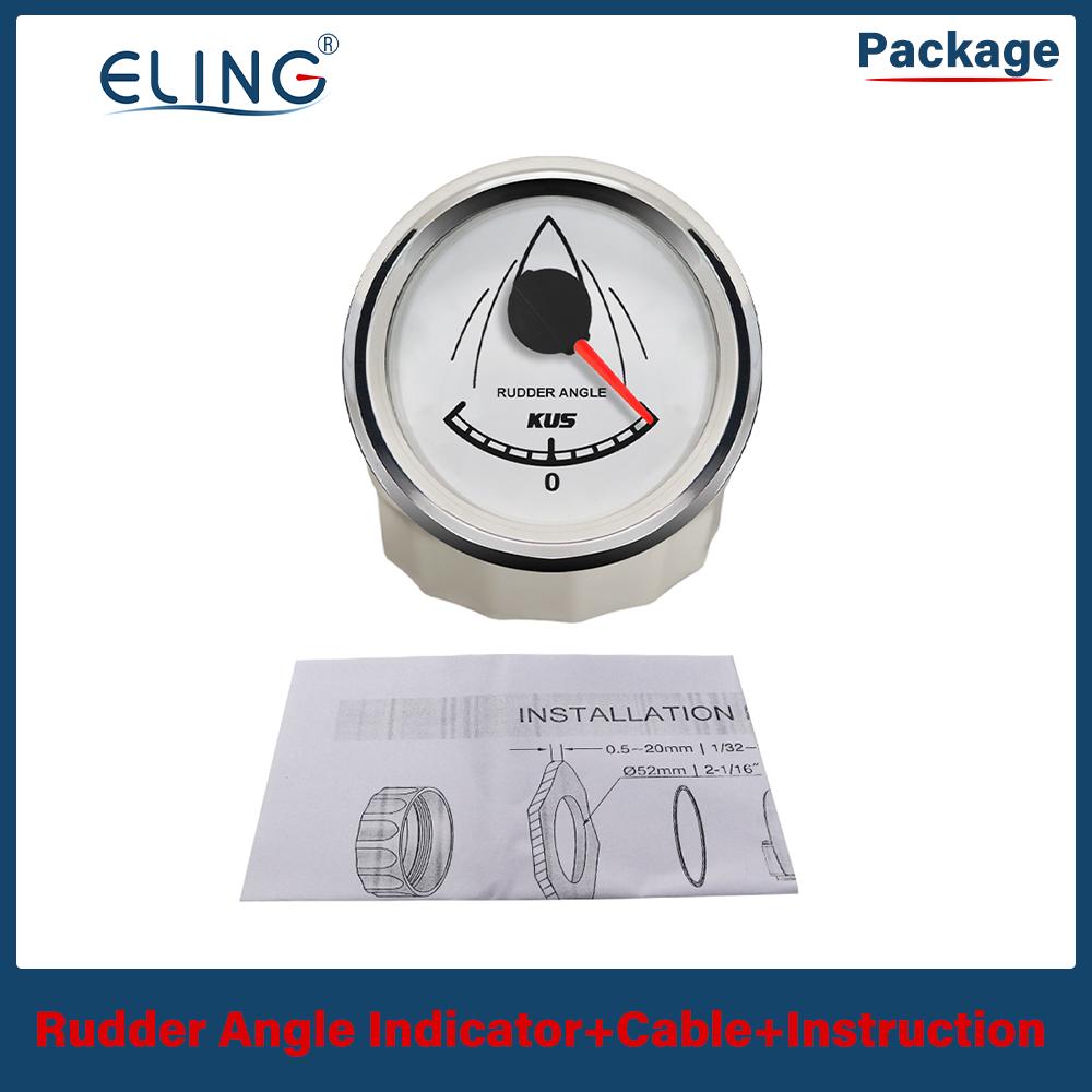 KUS Universal 52mm Marine Rudder Angle Indicator Gauge with Red Yellow available Backlight 12V 24V