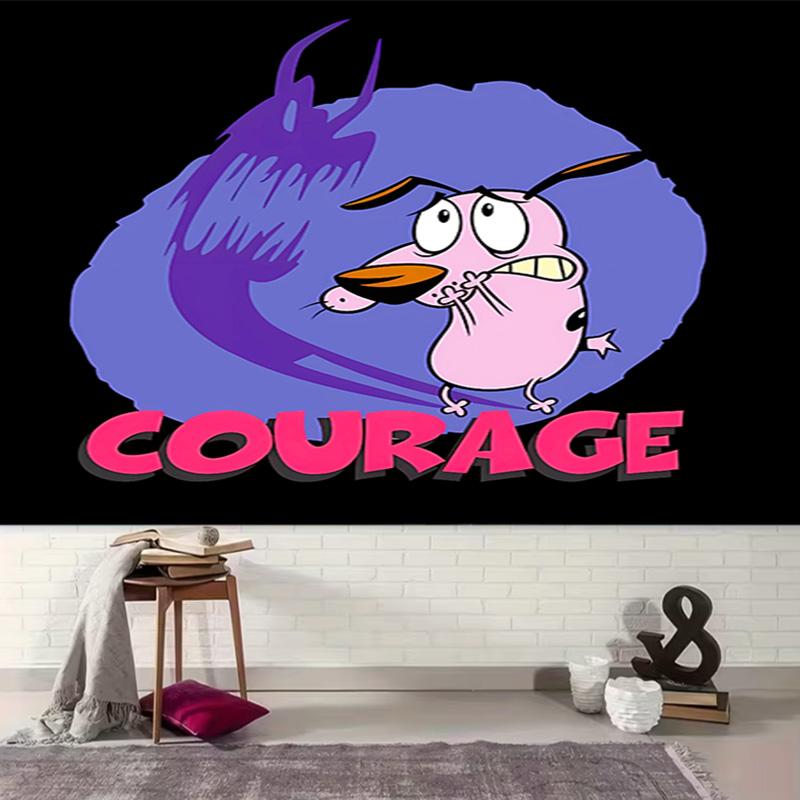 1pc Courage the Cowardly Dog1 Tapestry, Living Room, Bedroom, Office, Party Decor, Ideal Festive Gift