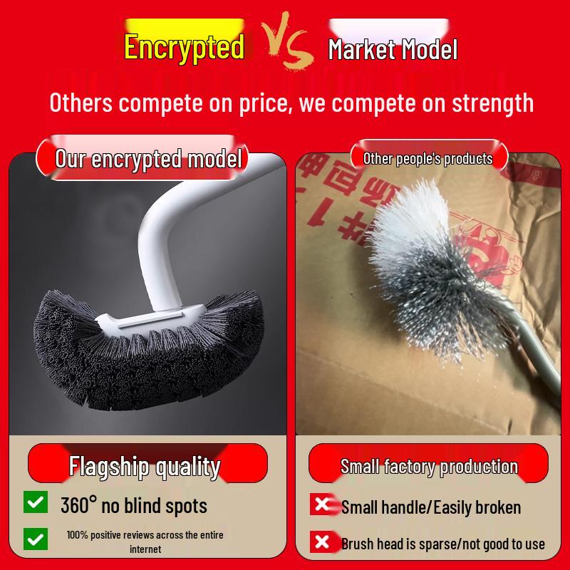 Japanese Wall-Mounted Long-Handle Toilet Brush – No Dead Corners