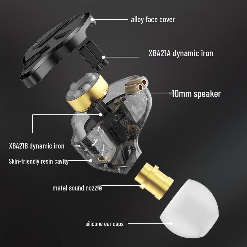 Игровые наушники Zeus HIFI: Внутриканальные и накладные, 1 динамический драйвер, 4 арматурных драйвера