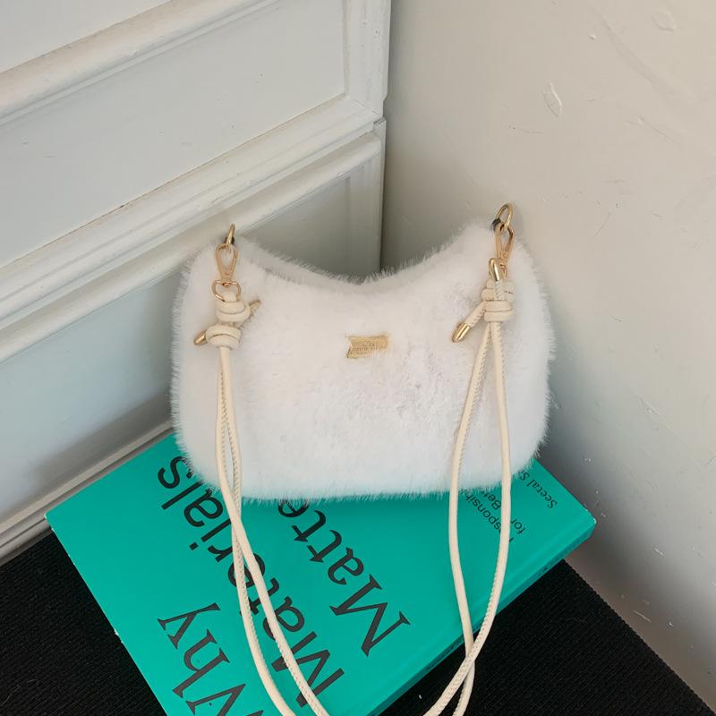 Осенне-зимняя модная плюшевая сумка-тоут женская универсальная плюшевая сумка через плечо в зарубежном стиле