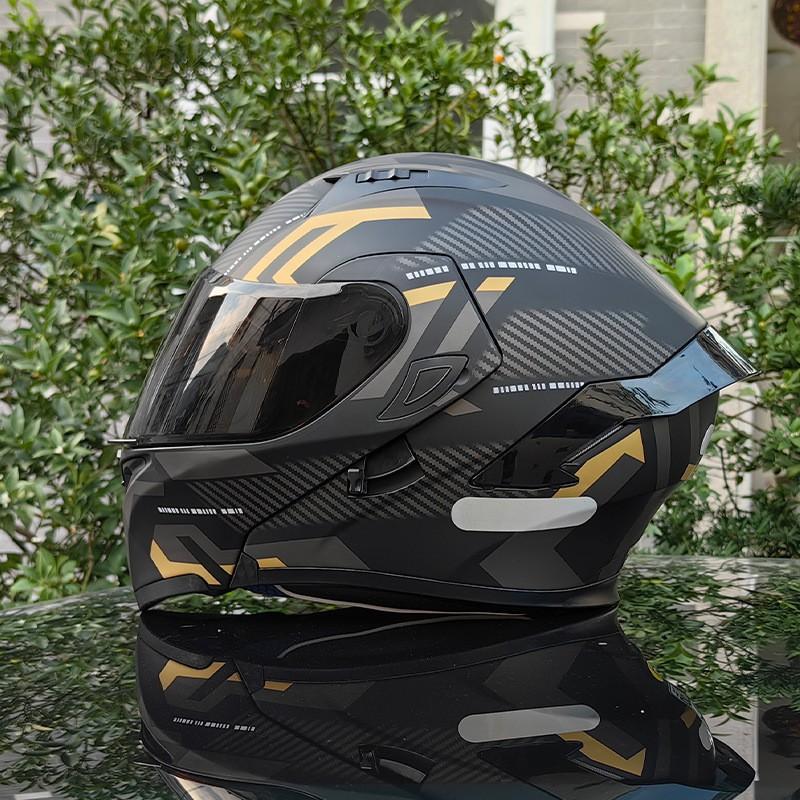 Modular Flip-Up Motorcycle Helmet With Dual Visor Winter Wing Full Face Men Women All Season Bluetooth Ready