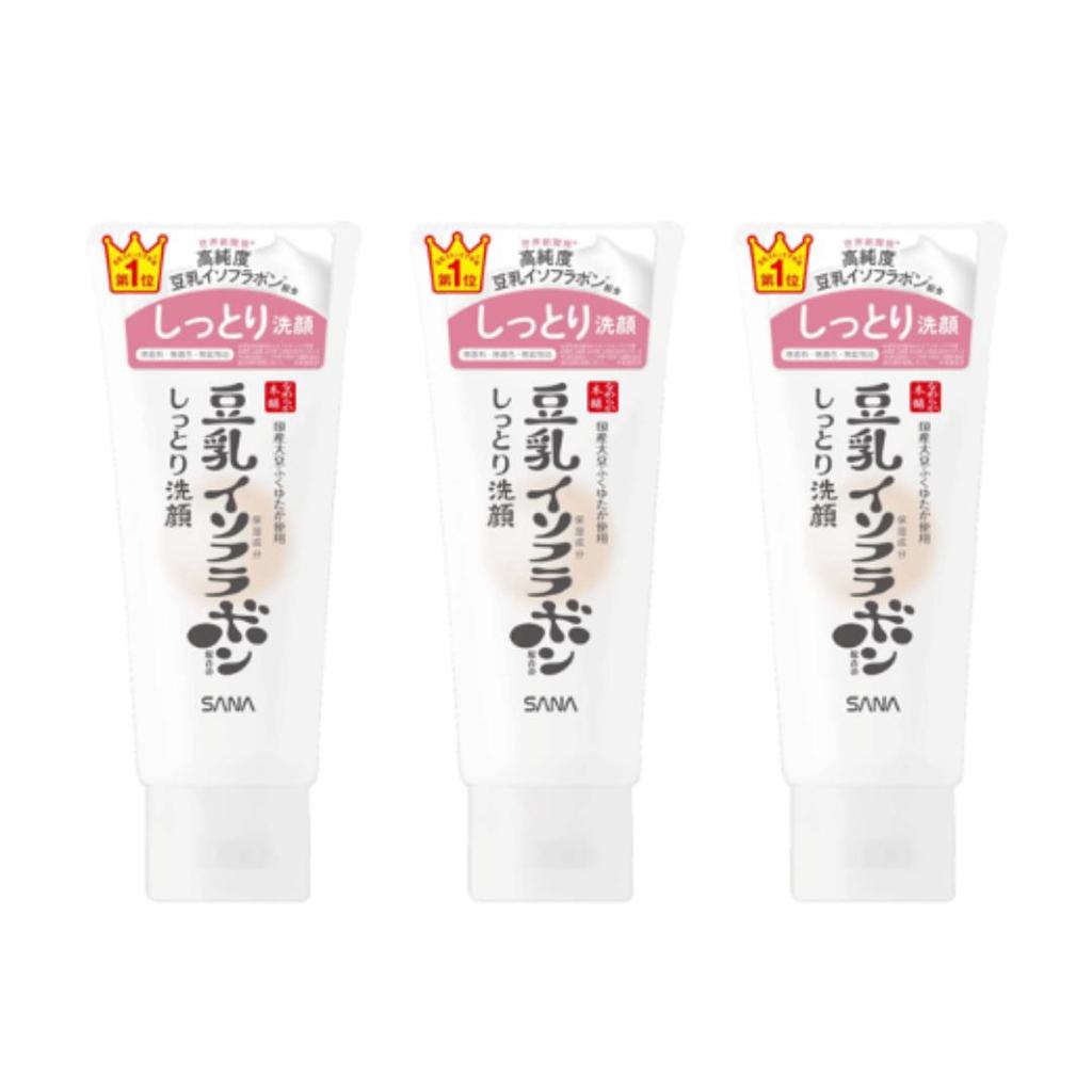 SANA Nameraka honpo Соевое молоко Изофлавоны Антивозрастная очищающая пенка 150г (Уход за порами / Увлажнение / Разглаживание)