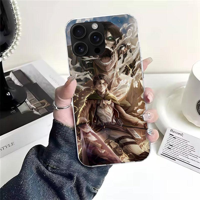 A-Атака на Титанов Леви Мягкий Чехол Для Телефона Для IPhone 11 17 Air 16E 16 Pro Max 15 + 14 Plus 13 Mini 12 Apple 7 SE 8 Fundas Coque 1