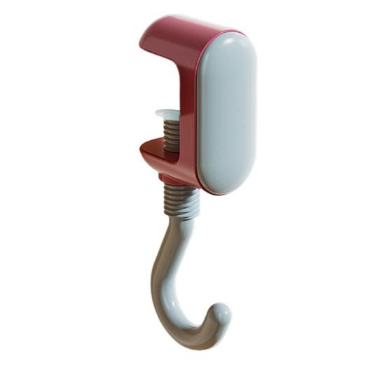 Desk Hook Adjustable Tightness Versatile Plastic Wall Hook Punching Free Traceless Foldable Portable