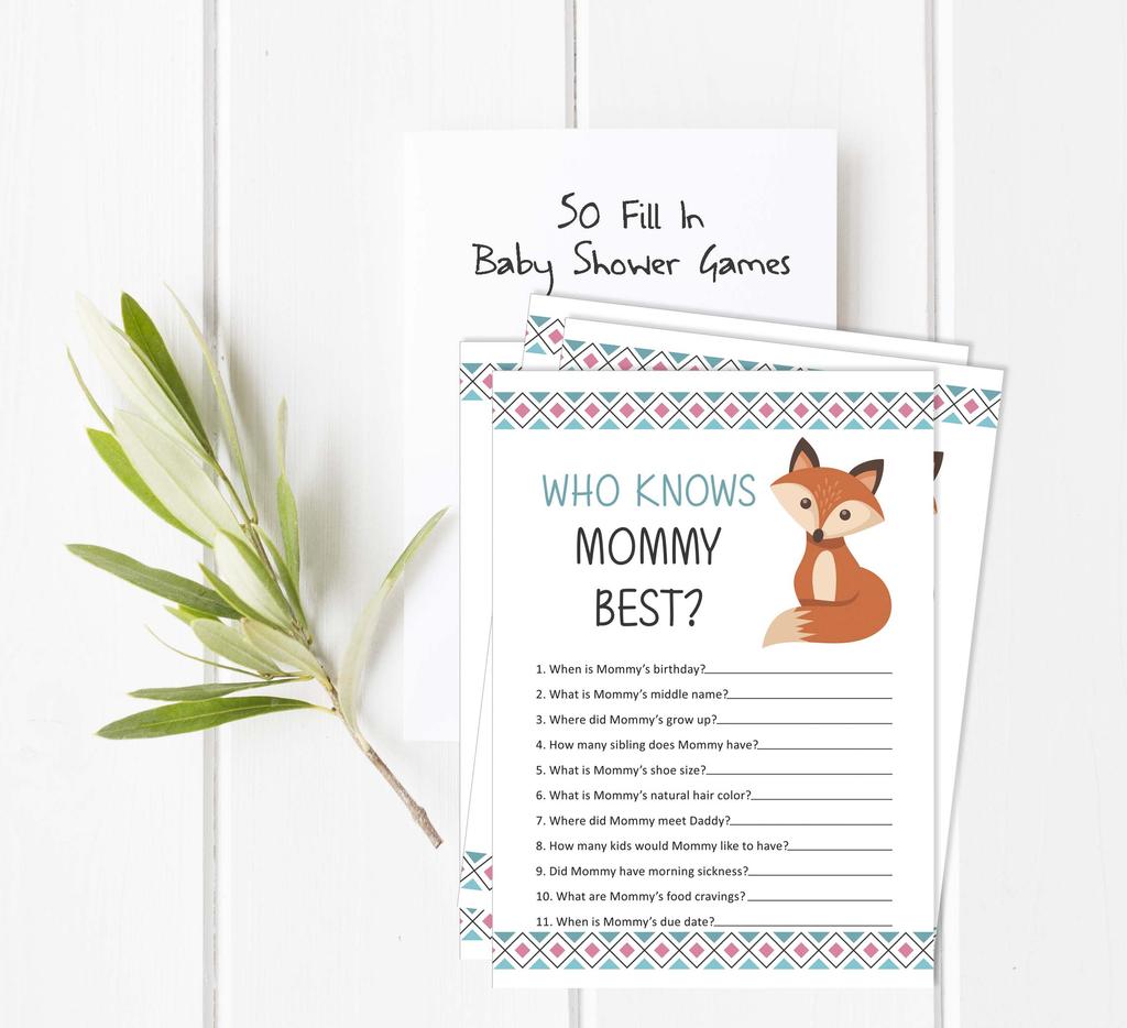 Inkdotpot 50 Baby Alphabet ABC Игра Джунгли Животные Игра Baby Shower Party