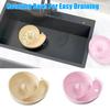 1/2Pcs Drain Basket Snail-Shaped Rotating Vegetable Filter Ergonomic Design Food-Grade Basket Kitchen Accessory