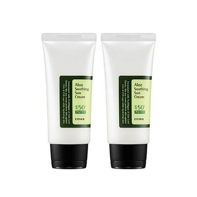 Успокаивающий солнцезащитный крем с алоэ SPF50+ PA+++ 50 мл × 2