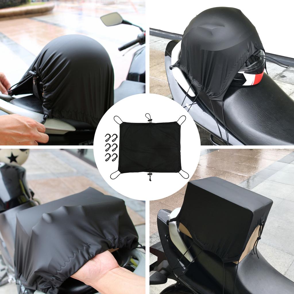 Motorcycle Rear Shelf Cover Trunk Seat Rear Rack Waterproof Luggage Cover Elastic Motorbike Luggage Cover for Keeping