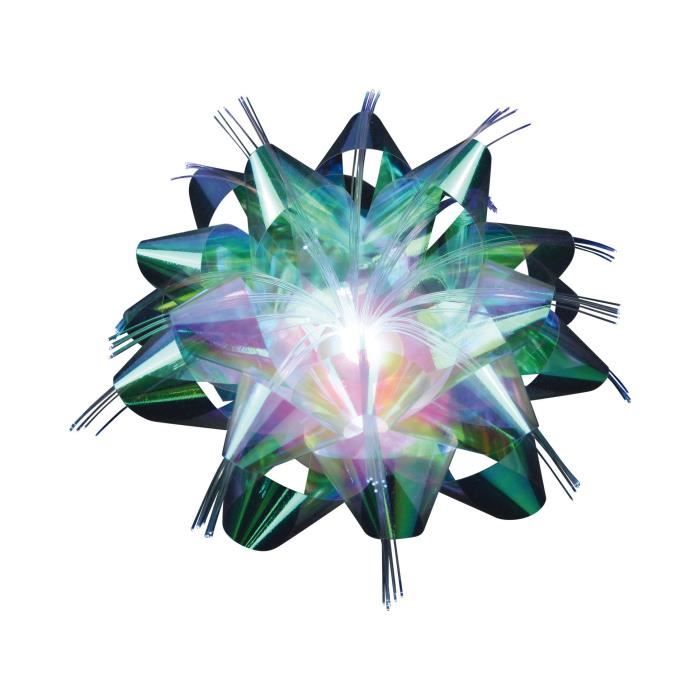 Suspensions de Noël Noeud lumineuses en satin Ø9cm