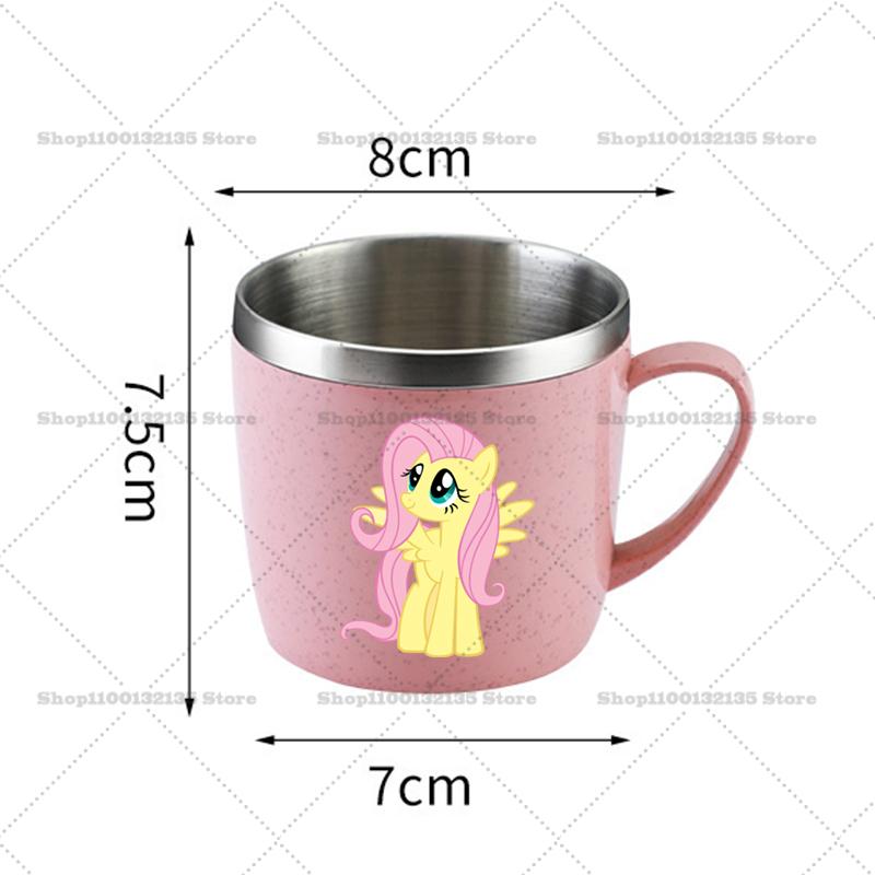 My Little Pony Бутылка для воды Кавайные стальные кружки Ручка Кофейная кружка для молока Чай Напитки Дом Офис Подарок женщины для Дети Дружелюбный Развлекательный Веселый Игра