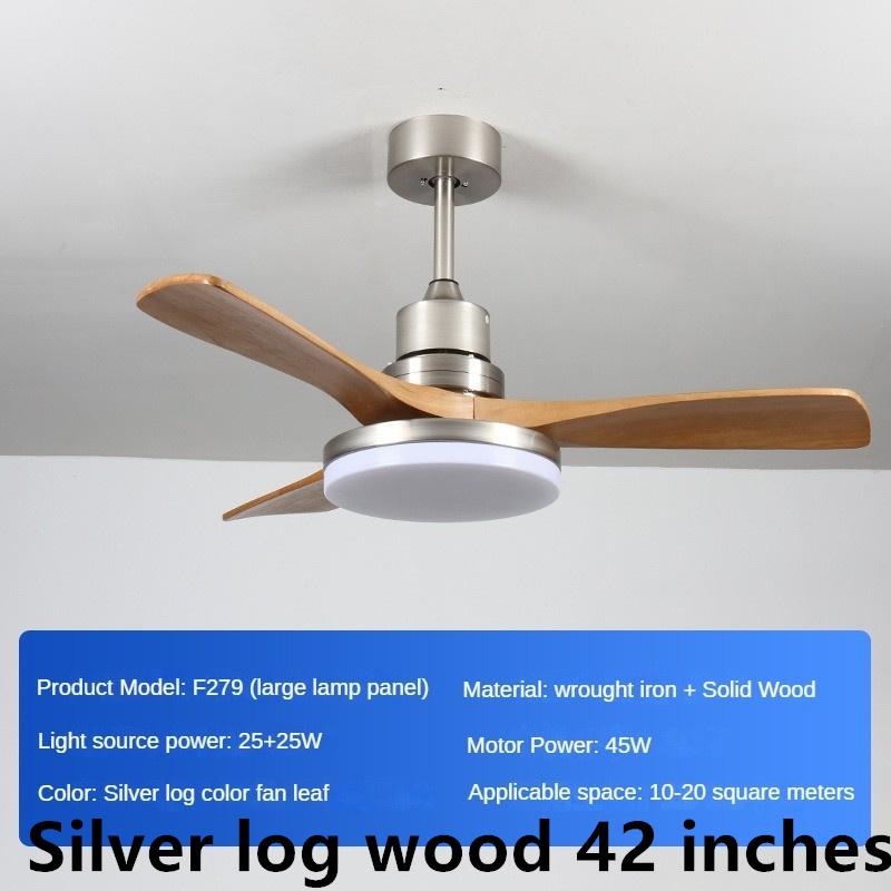 45 Вт бытовой интеллектуальный регулируемый частотный электрический вентилятор для гостиной, светильник из цельного дерева, ретро-вентилятор для ресторана, полный спектр