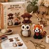 ABKP-Маленький 3D Животный Набор для Вышивания Биссером Набор для Вышивания Биссером Набор Инструментов для Изготовления Украшений Арт-Проект Вышивки Биссером D