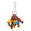 3pcs Plastic Beads Bird Chewing Toy Cotton Rope Plastic Beads Toy  For Medium Parrots